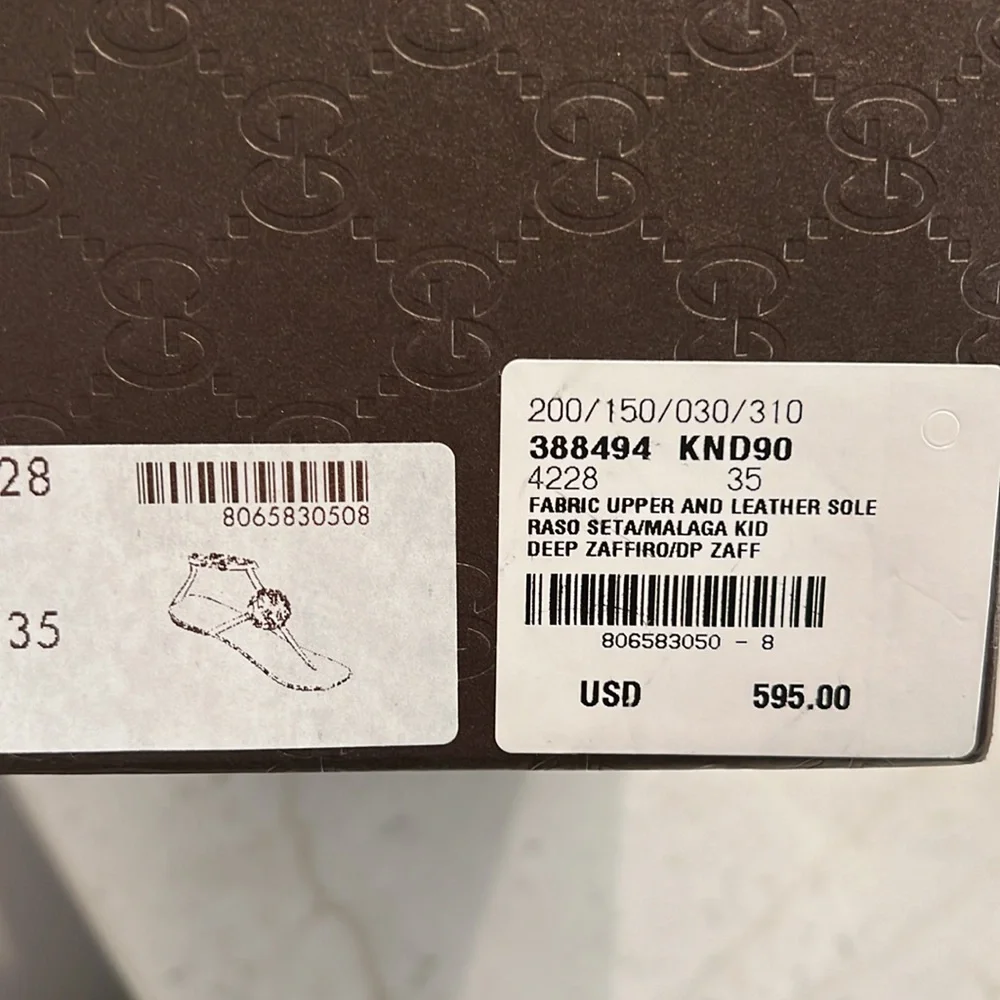 Gucci sandals,size 5 ,royal blue - Picture 3 of 4